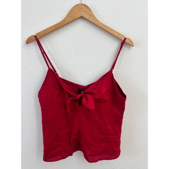 Reformation Tops - Reformation Linen Red Bow top size M
